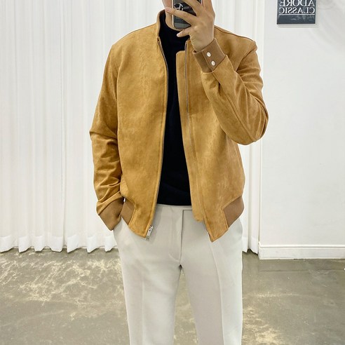 아도르클래식 클래식 데일리 2컬러 스웨이드 자켓