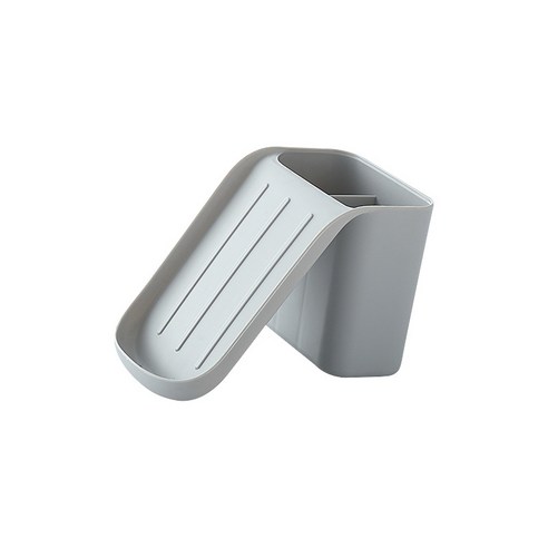 오리지널 디자인 욕실 벽걸이 비누 박스 아스팔트 칫솔 수납대 빨판식 선반 치약 저장함, 회색/회색
