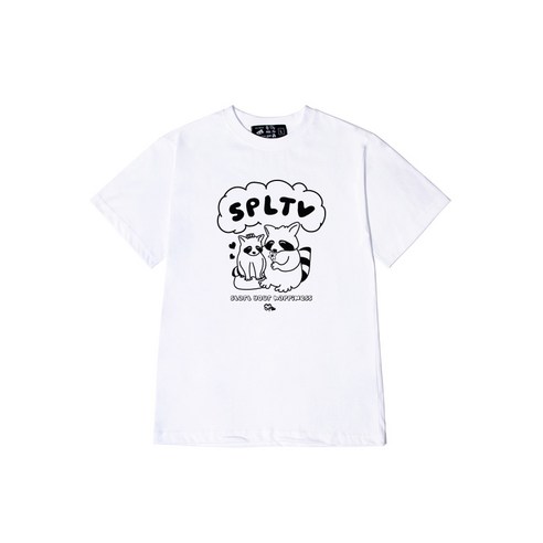 사랑스러운 레이쿤 캐릭터와 함께하는 행복한 날씨, S/P HAPPY RACCOON 반팔티!
