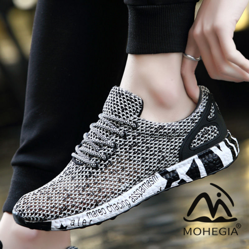MOHEGIA 여름 가벼운 통기성 메쉬 신발 남성 신발 탈취제 스포츠 운동화