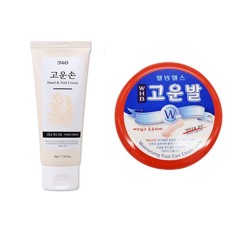 웰빙헬스 고운손 핸드크림 50ml + 고운발, 고운손1개+WHB고운발100g1개, 1set