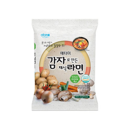 애터미 감자로 만든 채식라면 114g, 5개입