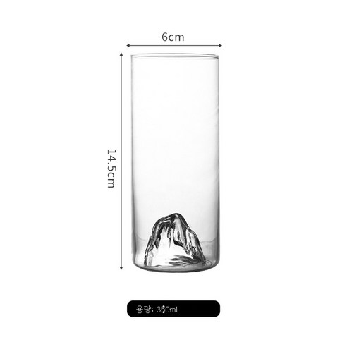 DFMEI 일반 주스컵 가정용 창의관산배 먼산설산배 유리잔 빙산배, DFMEI 거액, 투명하다.