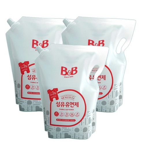 보령 메디앙스 비앤비 리필형 유아 섬유유연제 베르가못향 1800ml, 3개, 1.8L