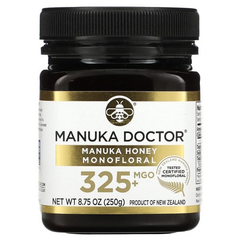 Manuka Doctor 뉴질랜드산 마누카 꿀 Monofloral MGO 325+ 250g(8.75oz), 125 + MGO, 1개, 250g