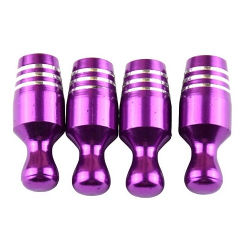 5pcs 자전거 자전거 프레스타 밸브 캡 자동차 오토바이 트럭 미국 밸브 캡, 보라색, 10mm, 알루미늄 합금