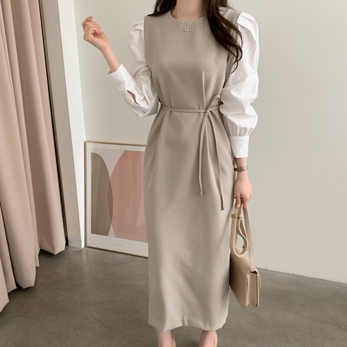 [SaleNOWㅣ인기상품] 현대적 스타일을 위한 NewCare 여성 롱 원피스 단아 오피스 정장 [세일나우ㅣ추천상품]