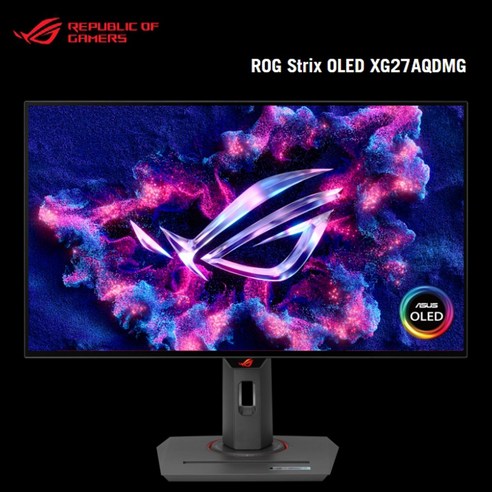 [공식인증점]에이수스 ASUS ROG STRIX OLED XG27AQDMG 27인치 OLED 240Hz 0.03ms 고해상도 QHD 높낮이조절 피벗기능 컴퓨터 게이밍 모니터