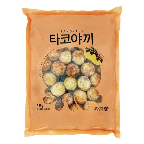 코우 타코야끼볼 1kgX10개 1박스 타코야키 문어빵 문어볼, 10개, 1kg 타코야키키티