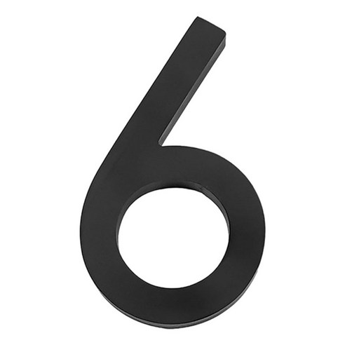 플로팅 하우스 넘버 5" 하이 블랙, 6, 아크릴