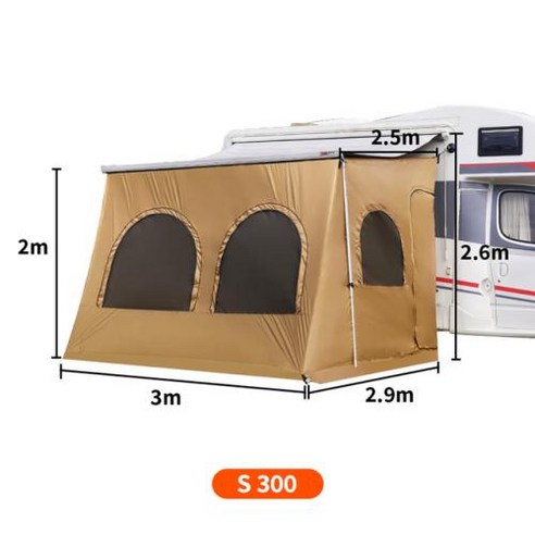 제이크라 코트텐트 RV 차양 스크린 룸 캠핑카 프라이버시 툴레 피아마 텐트 밴 F45S, 1) S300