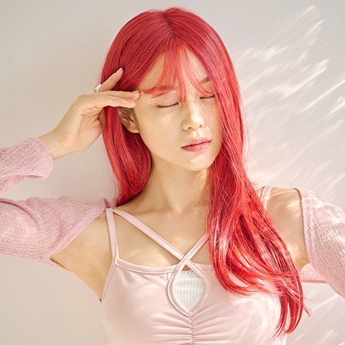 가발매니아 루나 61cm 수제통가발 프론트레이스(프리미엄 G사), 레드