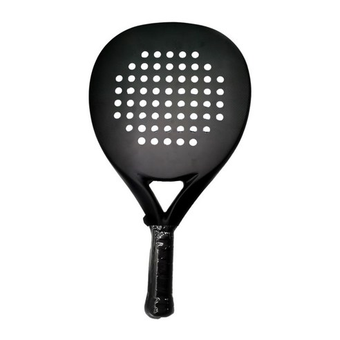 테니스 패들 라켓 Padel 부드러운 유연한 탄소 섬유 라켓, 검은 색