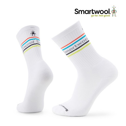 스마트울 에브리데이 로고 스포츠 런닝 울양말, L, WHITE, 1개