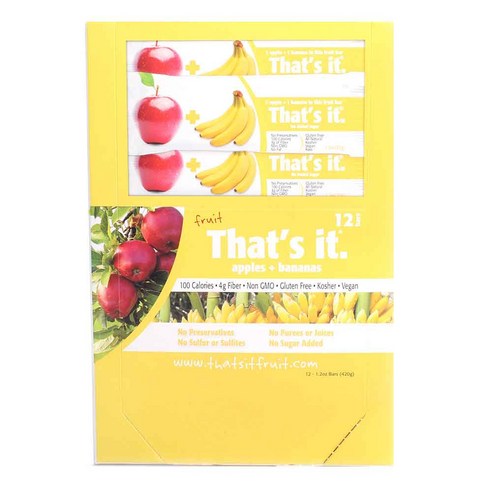 댓츠잇 프루트 바, 35g, 12개입, Apple & Banana