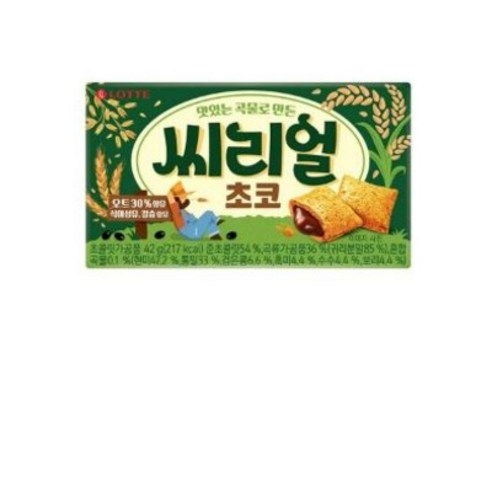 롯데제과 맛있는 곡물로 만든 씨리얼 초코 2p, 42g, 21개