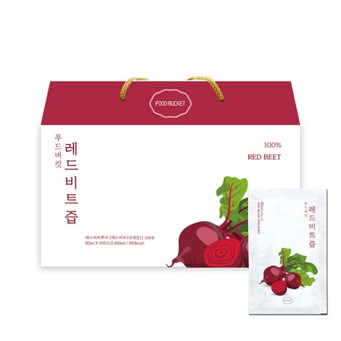 푸드버킷 레드비트즙, 30개, 80ml