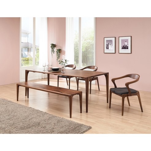 북미산 월넛 호두나무 원목 우드슬랩 테이블: 품격 있는 공간의 체험