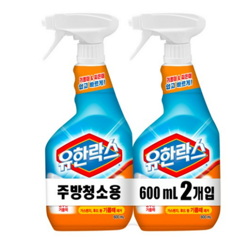 유한락스 주방청소용, 600ml, 4개