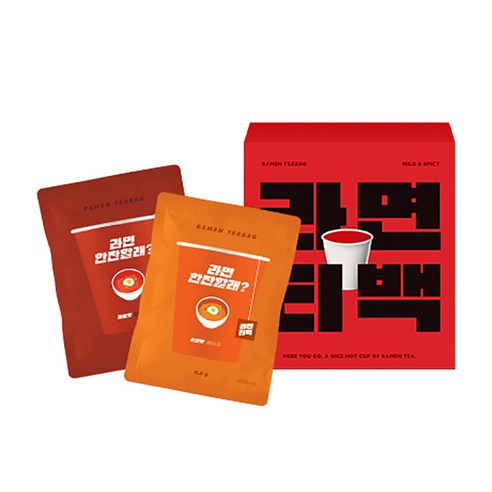 라면티백 순한맛 4.5g 8p + 매운맛 4.5g 8p 세트, 2세트