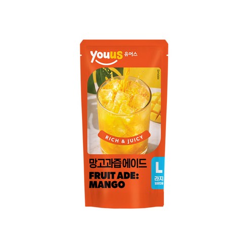26 유어스 망고과즙에이드, 4개, 340ml
