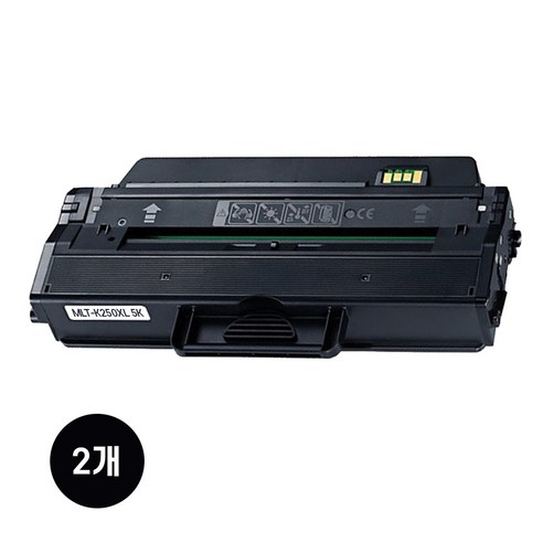 MJ 삼성 재생 호환토너 MLT-K250L MLT-K250S SL-M2630 SL-M2630ND SL-M2843DW SL-M2893FW M2680FN 검정, 2개, MLT-K250XL 5000매 검정