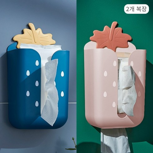 DFMEI 홈 벽 마운트 가정용 거실 크리 에이 티브 펀치 무료 티슈 상자 주방 화장실 보관 상자 벽 마운트 티슈 박스, 딸기 블루 + 딸기 분말