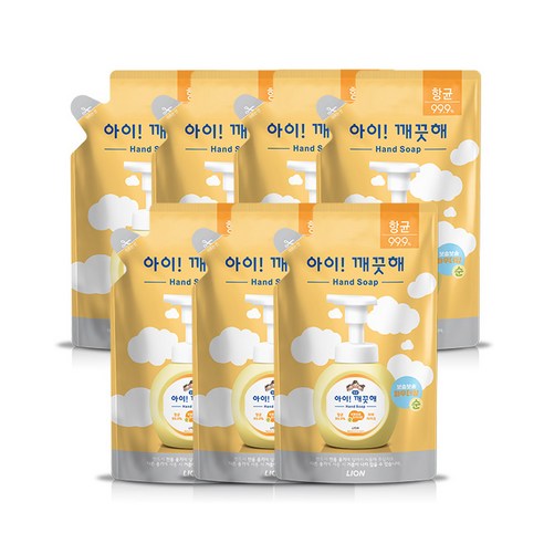 아이깨끗해 순 핸드워시 파우더향 리필용, 200ml, 28개 아이깨끗해리필 Best Top5