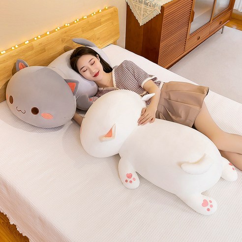 고양이 모양 베개로 편안한 수면을 안겨주는 ANBER 고양이 바디필로우