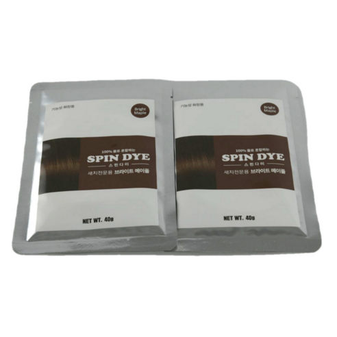 스핀다이 염색약 40g 파우더형, 브라이트 메이플, 2개