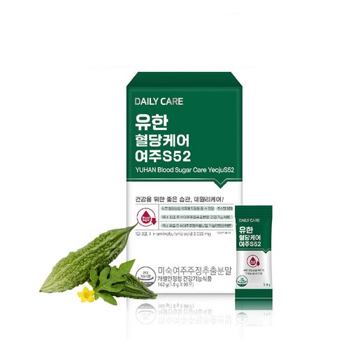 유한양행 혈당케어 여주 S52 90p, 162g, 2개