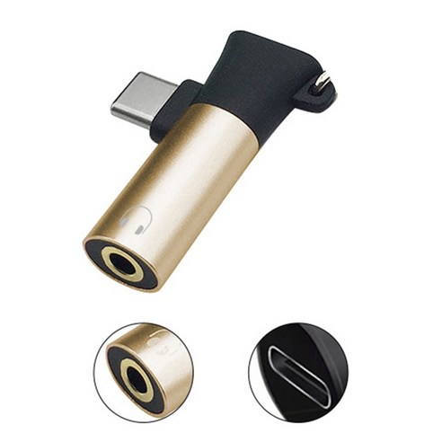 2 in 1 타입 C ~ 3.5mm 화웨이 P30 Xiaomi-Mi 8 6 휴대용 경량 어댑터, 금