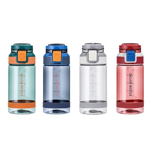 대용량 고비주얼 스포츠 물컵, 투명 580ml, 빨간색