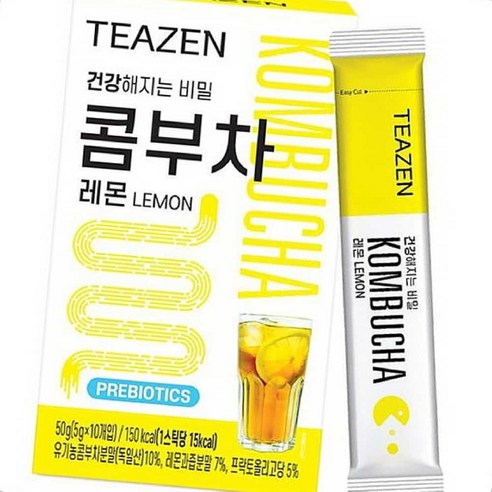 음료수 티젠 콤부차 레몬 맛 5gx10t 건강음료 간식