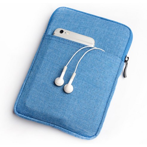 헤이맨 갤럭시탭 S7 S6 라이트 극세사 수납 태블릿 파우치 가방, 라이트블루