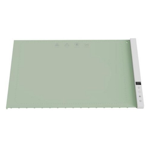 다이닝 매직 워머 – 빠른 가열 전기 보온 트레이, 실리콘 접이식 플레이트, 온도 조절 가능, 60x40cm(220V) – 그린&화이트 데코아르매직워머