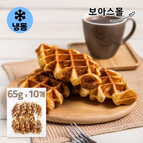 [보아스몰] 삼립 버터크라상 휴면반죽-에스 크로플 완제품 (65g x 10입), 1개, 650g