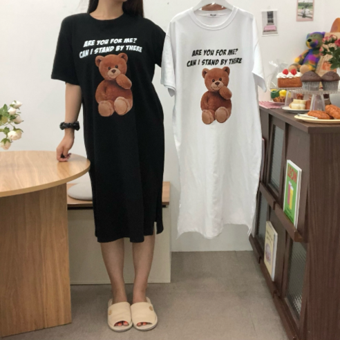 편안한 잠자리를 위한 꿈의 잠옷: 오뮬 홈웨어 반팔 원피스