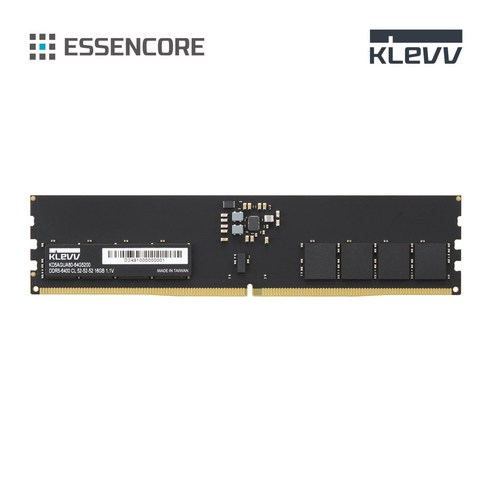 에센코어 클레브 DDR5 PC5 16GB 6400 KLEVV CL52 CUDIMM 파인인포, 에센코어 클레브 DDR5 16G램 PC5-38400, 1개, 16g