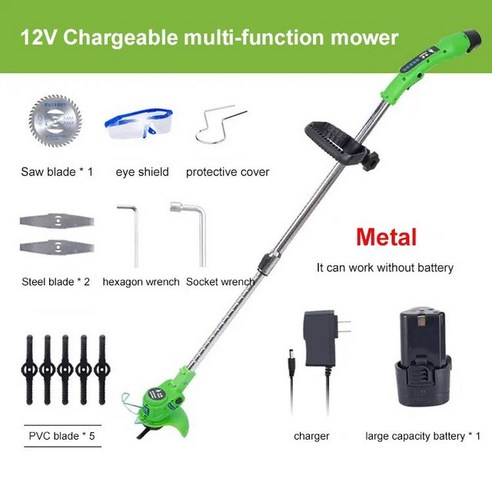 EU/US 플러그 휴대용 전기 잔디 깎는 충전식 배터리 무선 트리머 정원 도구, CHINA, 1 Battery 1 Charge, 미국 km그랜드잔디깍기