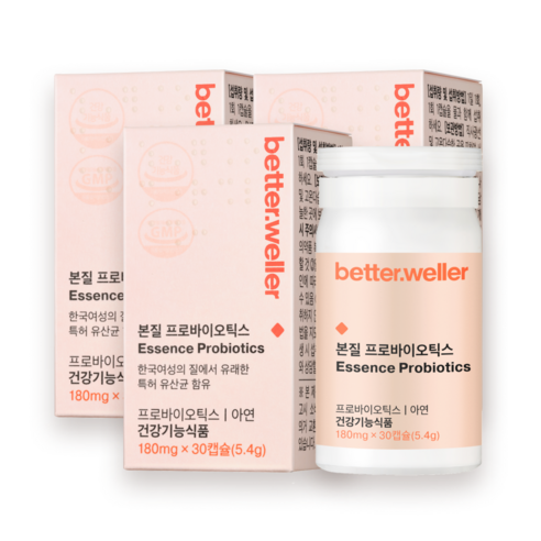베러웨러 약사설계 본질 프로바이오틱스 질 유래 여성 건강 유산균, 30정, 3개