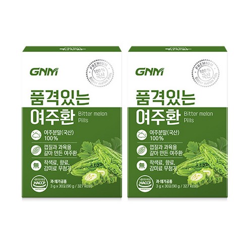 GNM 품격있는 국산 여주환 스틱(여주분말 가루 100%), 90g, 2개