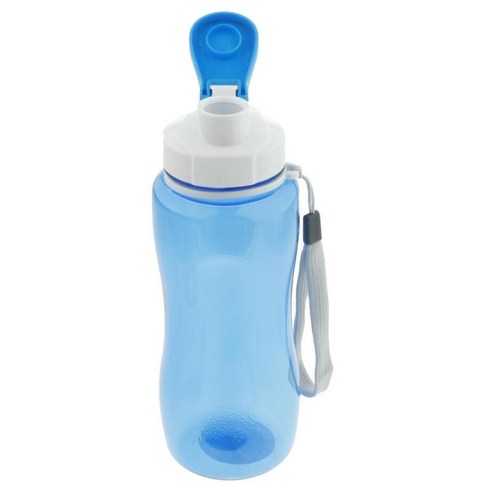 캠핑 누수 방지 스포츠 음료 병 560ml/720ml를 실행하는 야외 플립 탑 물병, 블루, 720ml, 플라스틱