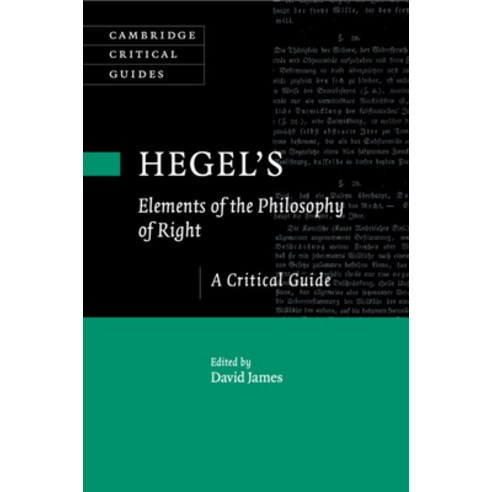 (영문도서) Hegel''s ''Elements of the Philosophy of Right'' Paperback, Cambridge University Press, English, 9781107434929