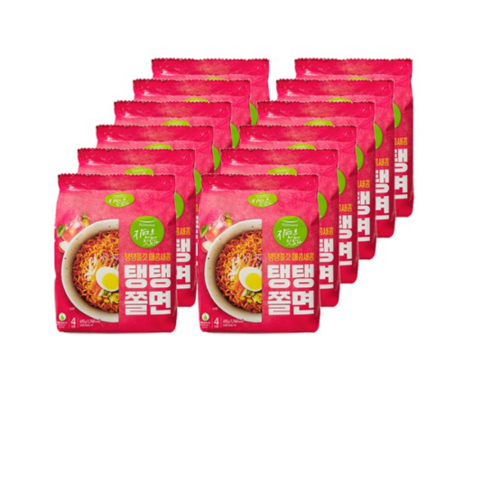 풀무원 탱탱쫄면 4개입, 123g, 12개