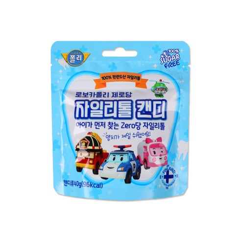 로보카폴리 제로당 자일리톨 캔디 40g, 5개