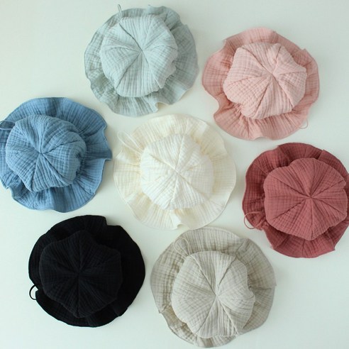 사랑스러운 우리 아이를 위한 순면 거즈 벙거지 모자