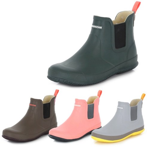문스타 레인 부츠 미들 숏 장화 여성용 RLS02