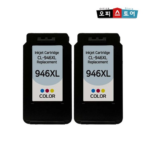 캐논 프린터 호환 잉크 PG-945XL CL-946XL MG2490 MG2590 TR4590 TR4595 MX499, 2개, 컬러