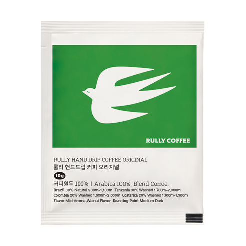 핸드드립의 진수를 집에서 즐기는 룰리커피 드립백 오리지널 블렌드